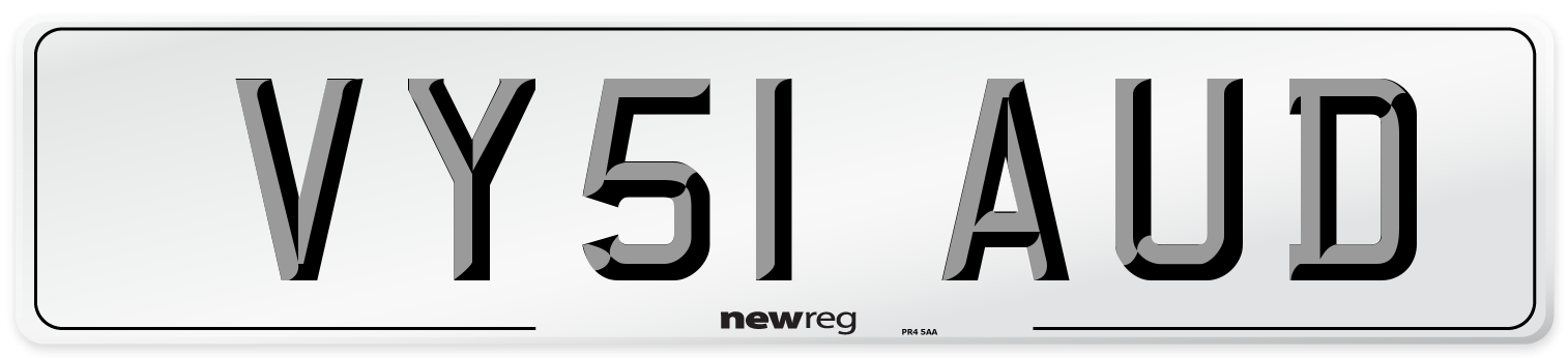 VY51 AUD Number Plate from New Reg